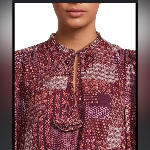 🎉BCBG Paris Women's Tiered Mini Dress w/ Long Balloon Sleeves, Size M SOLD OUT - Picture 3 of 11